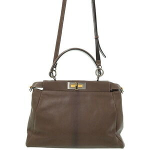 Fendi Peekaboo handbag ISeeU Leather 2way Shoulder Bag
